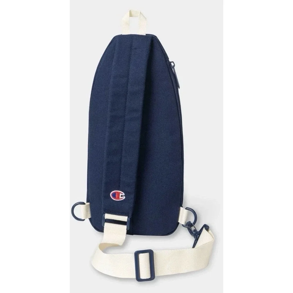 Champion Canvas Crossbody Shoulder Sling Bag - Navy Blue